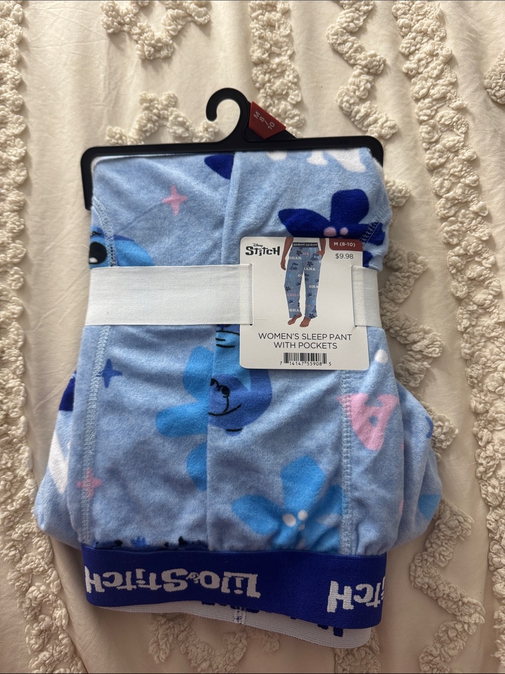 Disney stitch Light Blue Floral Stitch Women's Sleep Pants with Pockets